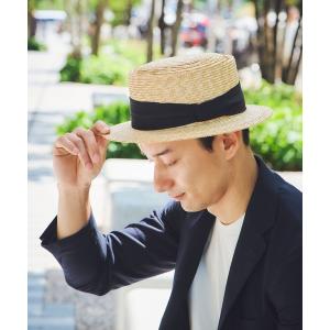 田中帽子店 帽子 ハット 日本製 ロングリボンカンカン帽 セシル Cecil