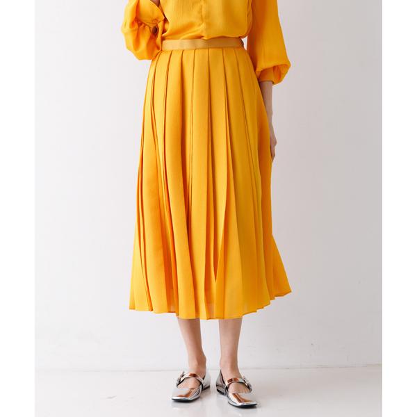 スカート サッカーシフォンプリーツスカート