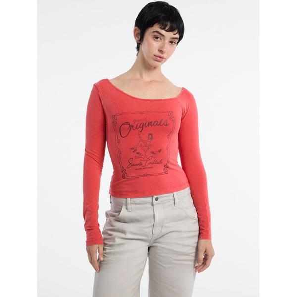 tシャツ GUESS Originals Off Shoulder Ls Tee 長袖Tシャツ レデ...