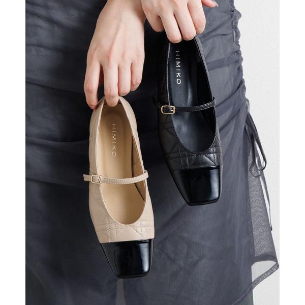 パンプス 「HIMIKO」「撥水」キルティングレザーメリージェーンパンプス/651311