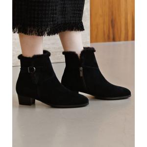 HIMIKO ブーツ 「Made in Japan」「撥水」ベルトバックルヒールブーツ