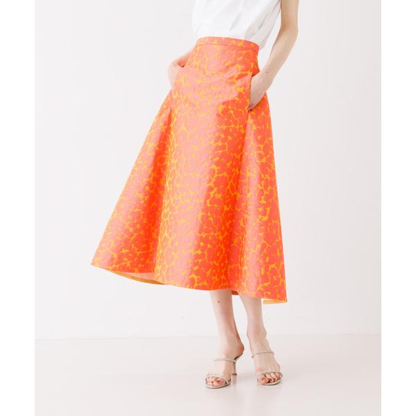 スカート 膨れジャガードフレアスカート