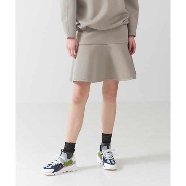 スカート 裾切替えフレアスカート