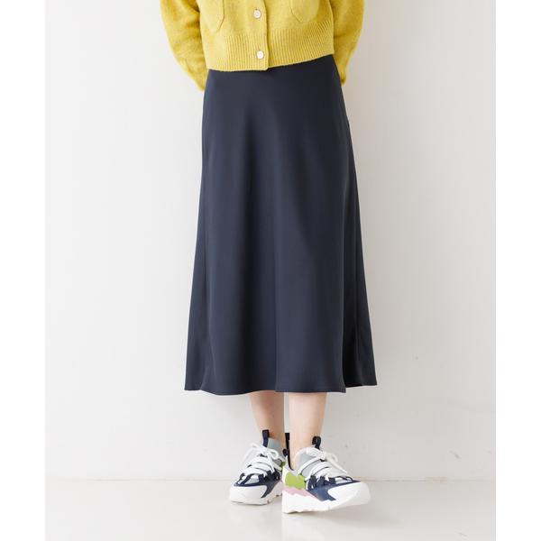 スカート サテンスリットスカート