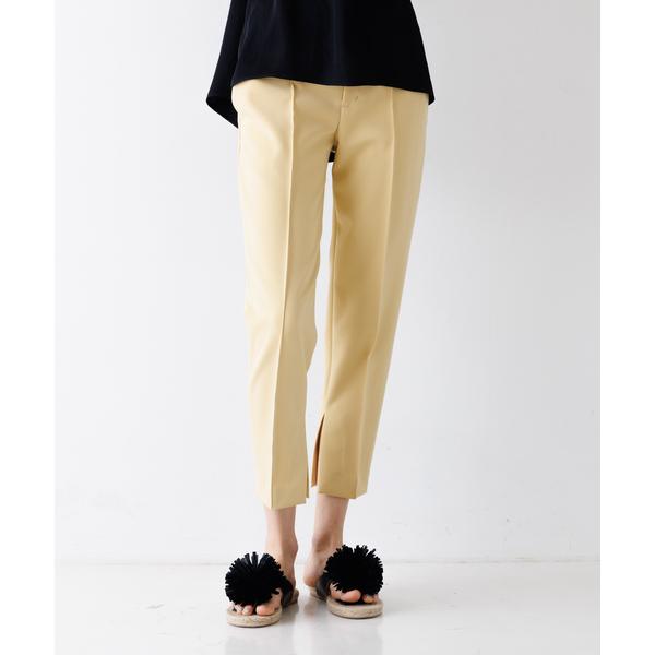 パンツ ダブルクロススリットパンツ レディース