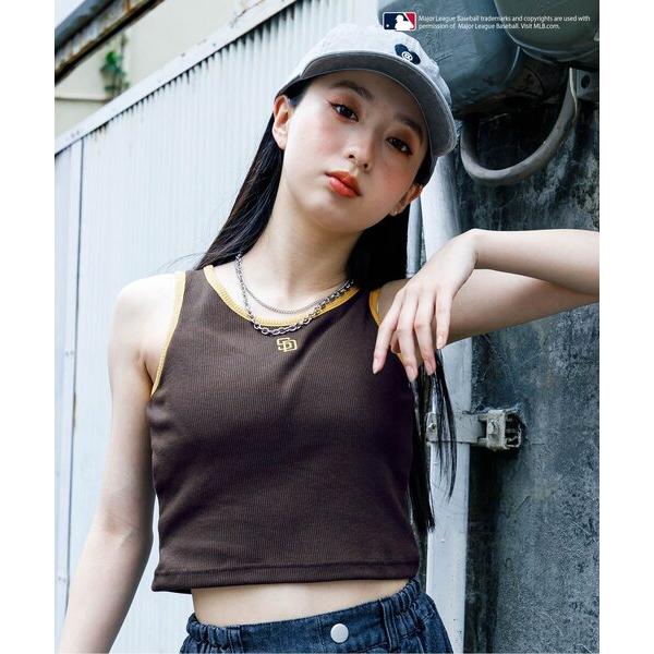 タンクトップ 肌着 「MLB」クロップドタンク キッズ 子供服 女の子