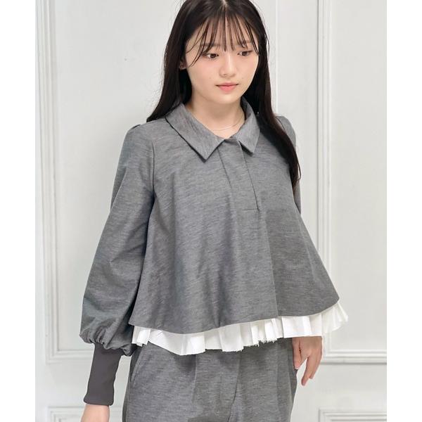 ブラウス シャツ 入学式 入園式 卒業式 ツイルジャージー2wayブラウス「セットアップ対応」「入卒...