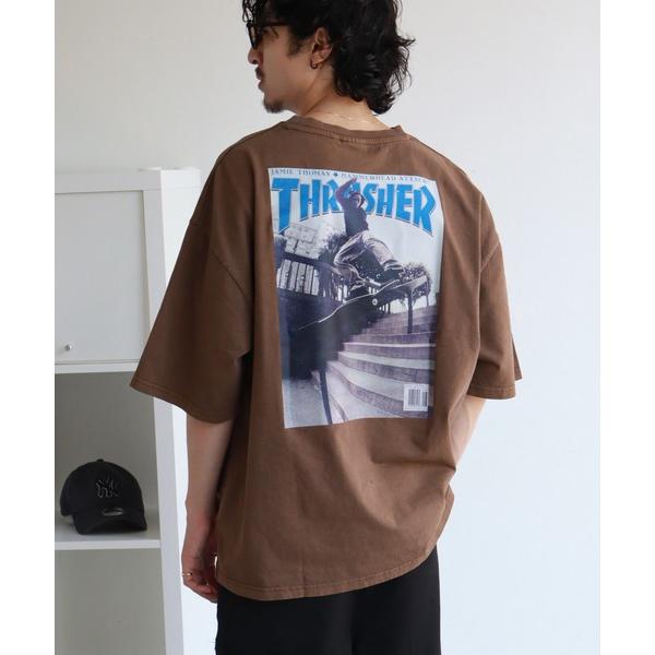 tシャツ 「THRASHER/スラッシャー」オーバーサイズ ヴィンテージライク ピグメント加工 マガ...
