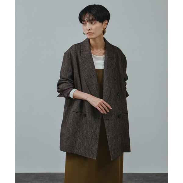 ジャケット テーラードジャケット Riopele（リオペル）ビスコースウールツイルダブルジャケット ...