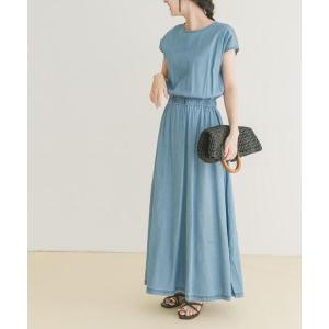 ワンピース レーヨンデニムワンピース