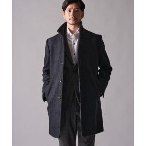 「TETE HOMME」 ステンカラーコート - ネイビー メンズ