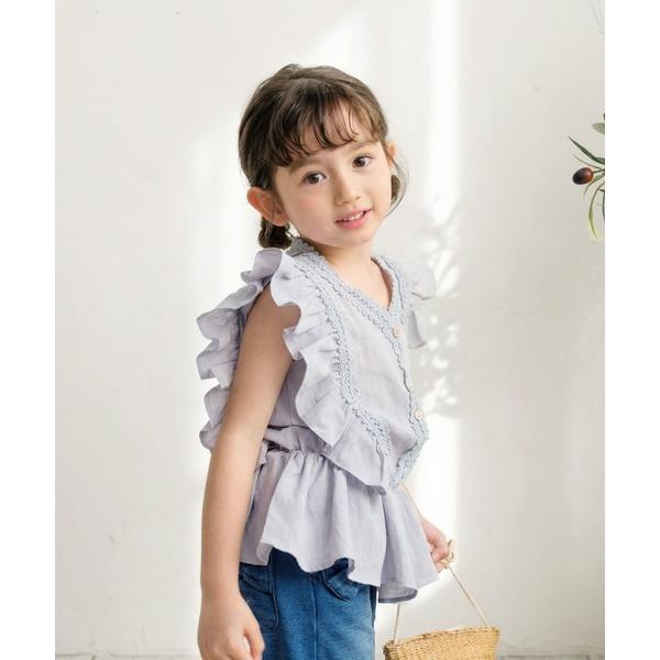 ブラウス シャツ レナ リネン ブラウス キッズ 子供服 女の子