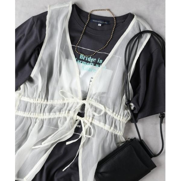 「HONEYSUCKLE ROSE」シアーリボンベスト レディース