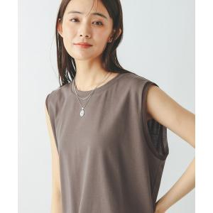 tシャツ 汗染み軽減シフォンノースリーブ/497054 レディース