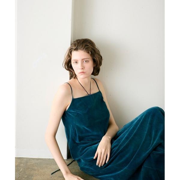 ワンピース cotton velour camisole dress
