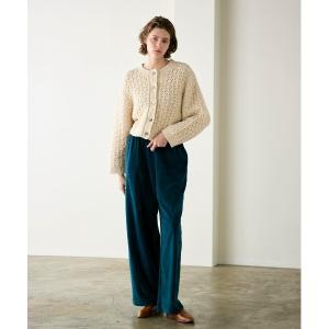 パンツ cotton velour wide pants レディース