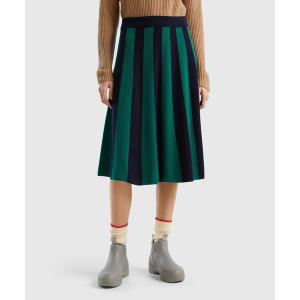 「BENETTON (UNITED COLORS OF BENETTON)」 フレアスカート MEDIUM グリーン系その他 レディース