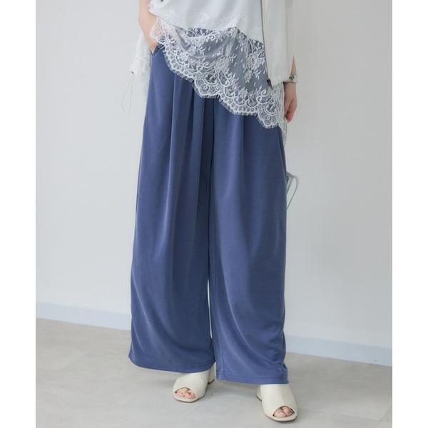 ワイドパンツ スウェットパンツ ジャージ TRANOI.  TORAロゴタックスウェットパンツ レデ...