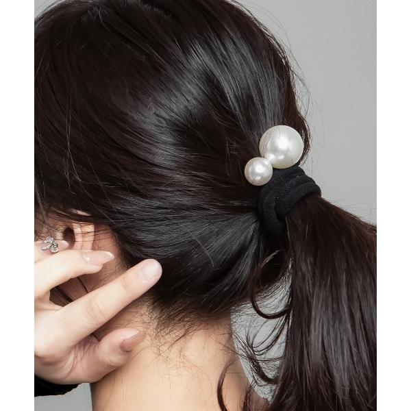 ヘアゴム ダブル パール ヘアゴム