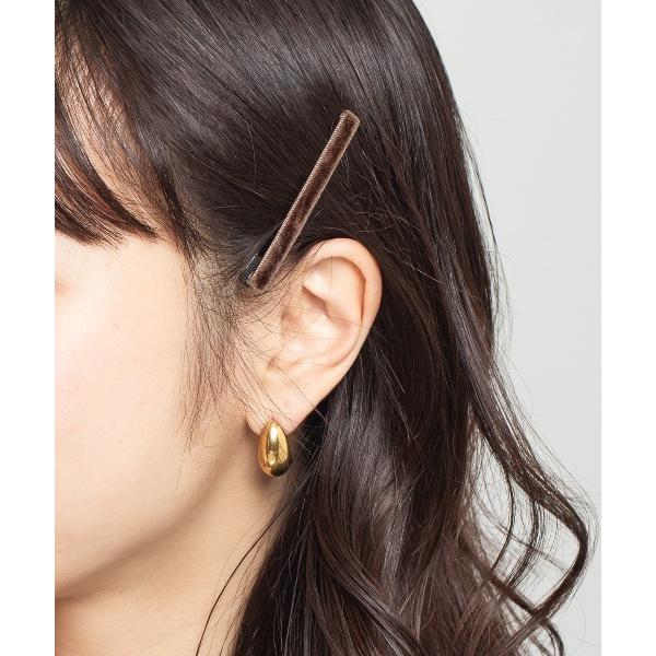 ヘアピン 3色 細め ベロア ヘアピン