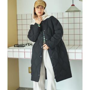 ノーカラーコート コート シームレスノーカラーロングコート レディース