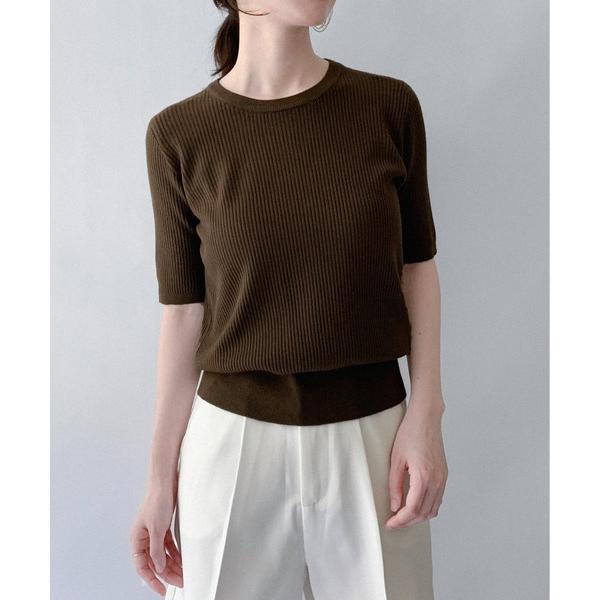 ニット セーター 「on:nue」「選べる6色展開」 ラウンドネックベーシックニット レディース