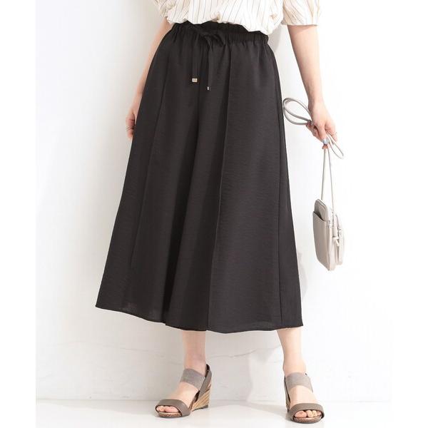 パンツ 「S-LL/ひんやり」さらっとタッチできれい見え ピンタックスカーチョ レディース