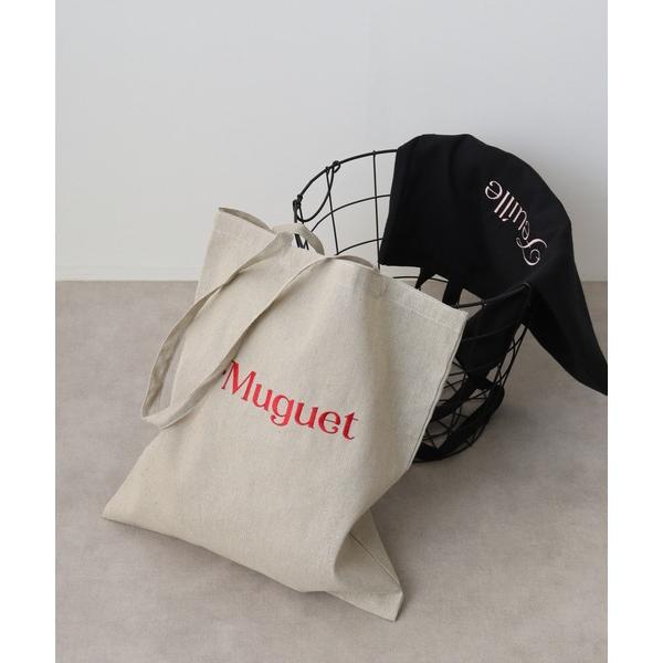 トートバッグ コットン風合いロゴ刺繍トート レディース