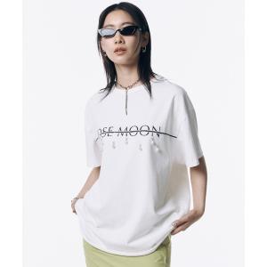 tシャツ JOSEMOON LOGO OVER TSHIRT with PEARL/ジョゼムーンロゴオーバーTシャツ レディース