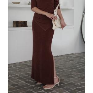 anuans（アニュアンス） ワンピース カスケードニットドッキング