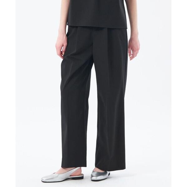 パンツ サマーサッカータックワイドパンツ レディース