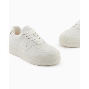 スニーカー 「A|X アルマーニ エクスチェンジ」「オンライン限定」AXロゴ ボリュームソール レースアップスニーカー レディース