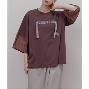 エイミーロウ　カウ柄デニムコラージュptボアカラージャケット　Eimee law エイミーロウ Eimee Law カウ柄デニムコラージュPtボアカラーJK