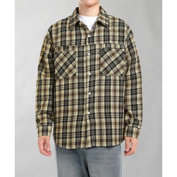 シャツ 「TOBEE」リラックスフィット オンブレチェック ネルシャツ メンズ レディース