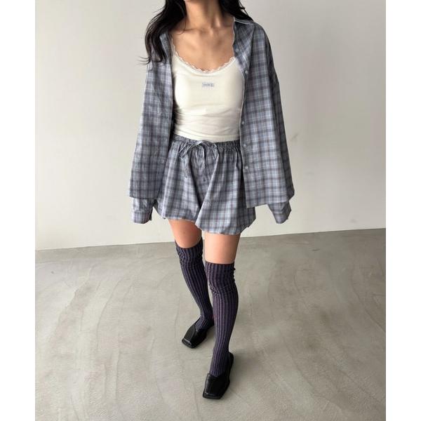 セットアップ 「SANSeLF」チェックシャツ チェックバルーンショーツ セットアップ saw25a...