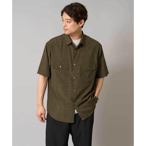 シャツ 「イージーケア/接触冷感/毛玉になりにくい」ライトウェイトメランジダブルポケットシャツ メン...