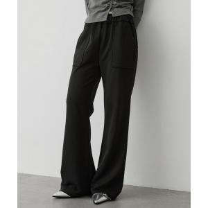 スウェットパンツ ジャージ 「nui nullu」カットオフワイドフレアスウェットパンツ レディース