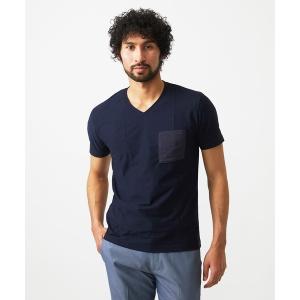 tシャツ リネン混Vネックカットソー メンズ
