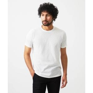 tシャツ 幾何学柄クルーネック半袖カットソー メンズ