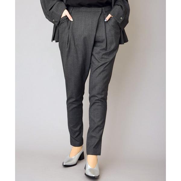 スラックス パンツ グリッターストライプサルエルパンツ レディース