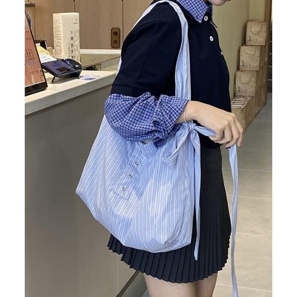トートバッグ Blue Stripe Tote Bag レディース