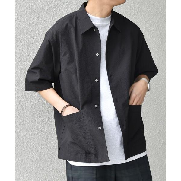 シャツ SHIPS any:「撥水/軽量/ストレッチ」SOLOTEX(R) シアサッカー キャンプポ...