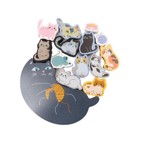 おもちゃ 11匹にゃんこ バランス積み木