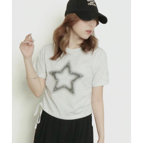 tシャツ 「くしゅっとドロスト×ショート丈」テレコカットトップス レディース