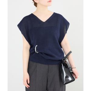 IENA（イエナ） ニット セーター ウォッシャブル シアーフリルプル