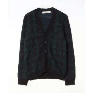 「HAUS GOLDEN GOOSE DELUXE BRAND」 チェック柄長袖ニット X-SMALL ネイビー メンズ
