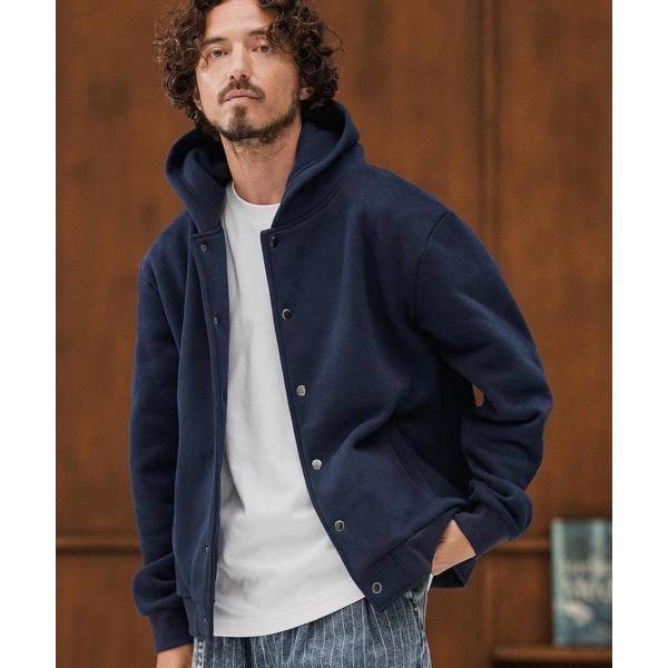 パーカー mpa3855-裏起毛スウェットボタンフライパーカー メンズ