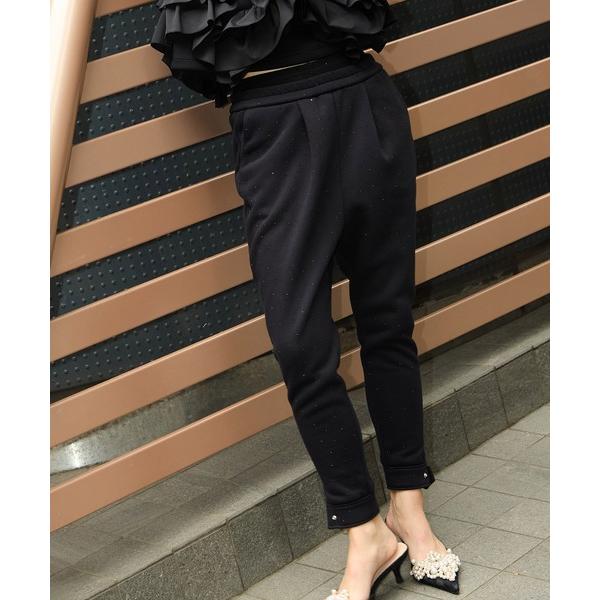 スウェットパンツ ジャージ インポートジャージーテーパードパンツ レディース