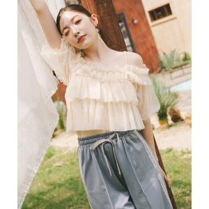 REDYAZEL（レディアゼル） ワンピース 夏 半袖 シャーリングカット