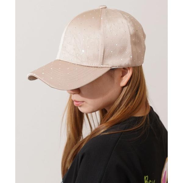 キャップ 帽子 ラインストーン 6パネル カーブキャップ / Rhinestone 6-Panel ...